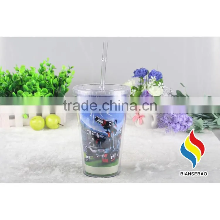 Promotion AS FDA passed plastic double wall tumbler