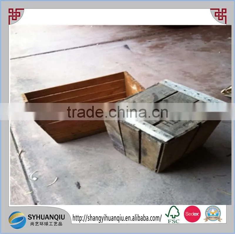 Shabby Chic And Reclaimed Wood Material Wooden Apple Crate For Sale-cn