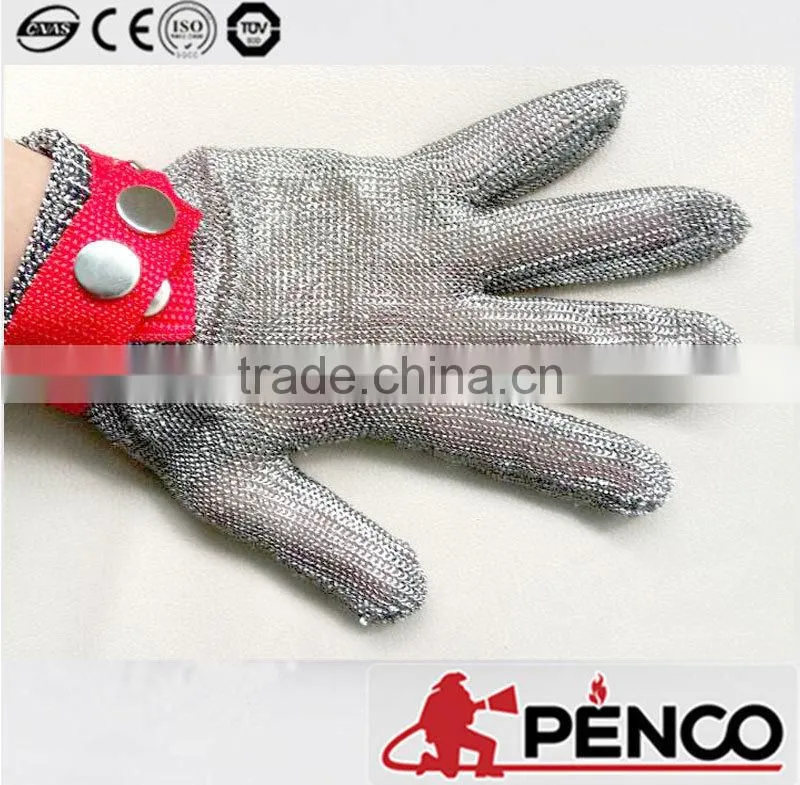Stainless Steel Metal Mesh Butcher cut hand protected safety security Glove