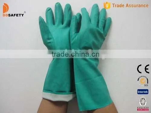 DDSAFETY Hot Sale Nitrile Gloves Green Nitrile Industry Gloves Magnetic Glove