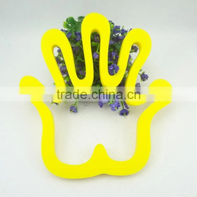 Colorful palm shape silicone rubber kithchenware goods cooking pot mats cup pads