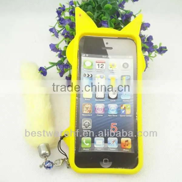 Funny carton shape colorful silicone mobile cellphone case for apple iphone