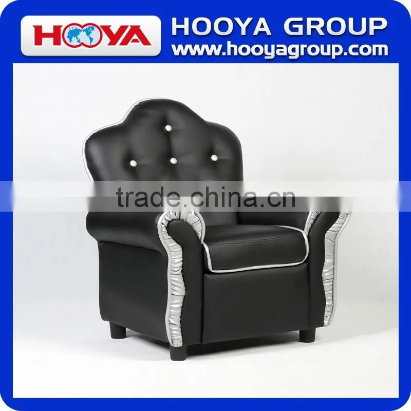 Kids Sofa- black/orange/pink, size:W63 D57 H77,material: jacquard lattice velvet+sponge+crude wood