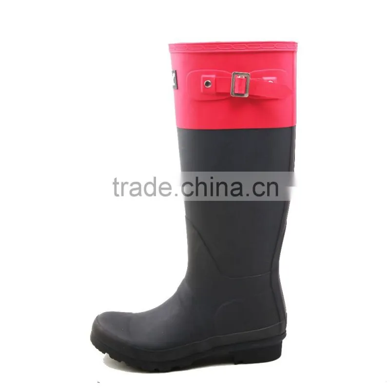 New Arrival Knee high women rain boots rubber boots wellington gumboots