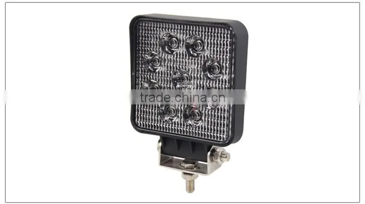 New products slim led work light 27w heavy duty led lights 10-30v ip67 auxiliary driving lamp