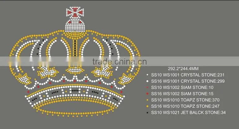 new design Rhinestone hot fix transfer for fashion garments