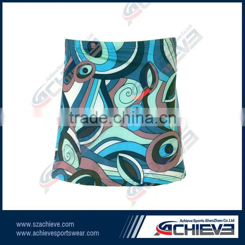 Plain colours customize patten Netball skirt with briefs