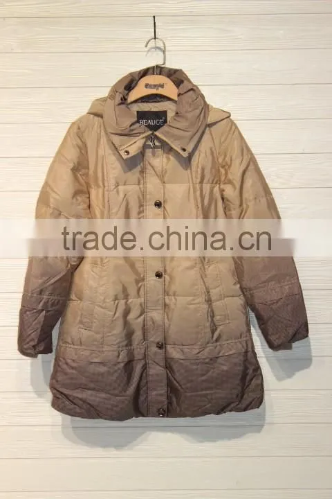GZY factory stock fashion warm down jacket women