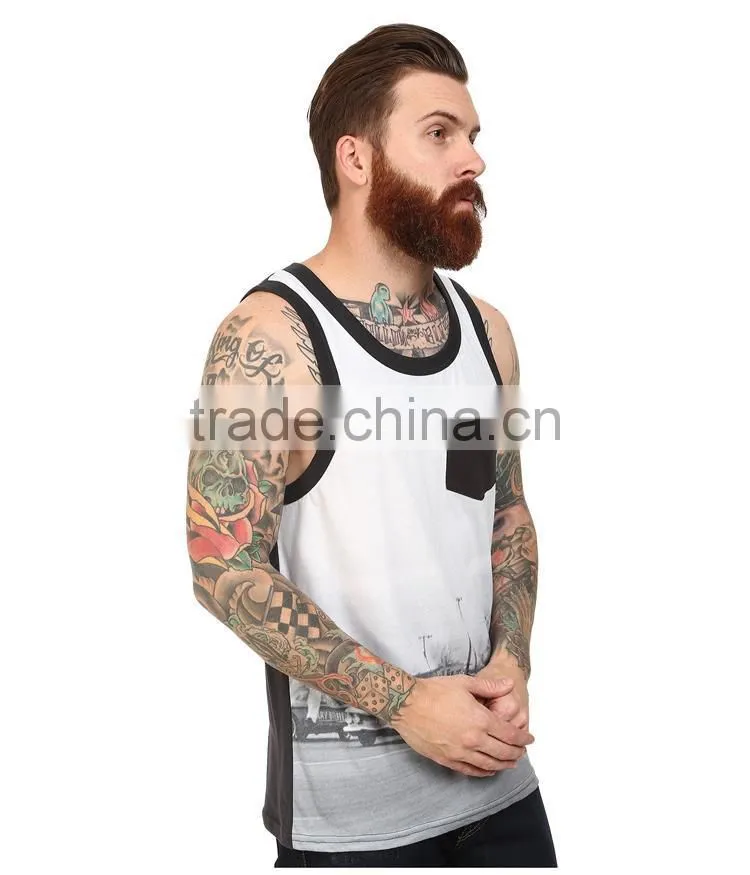 cotton vest custom tank top for men