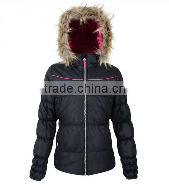 Girls Polyester Padding Ski Fashion Jacket