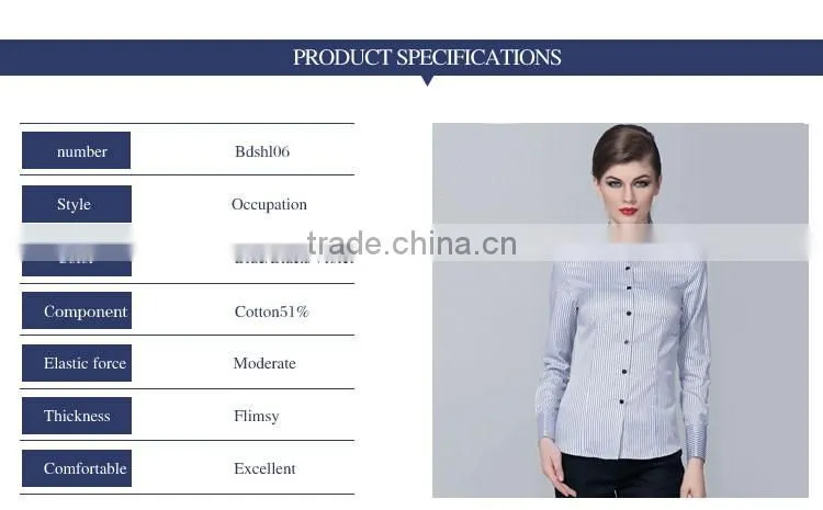 Wholesale Girls Boutique Clothing Of Formal Professional Strip Shirts