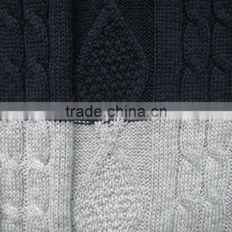 Three colors jacquard round neck pullover casual men knitted sweater men