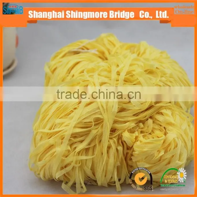 China fancy yarn factory hot wholesale new fashion tape yarn for hand knitting