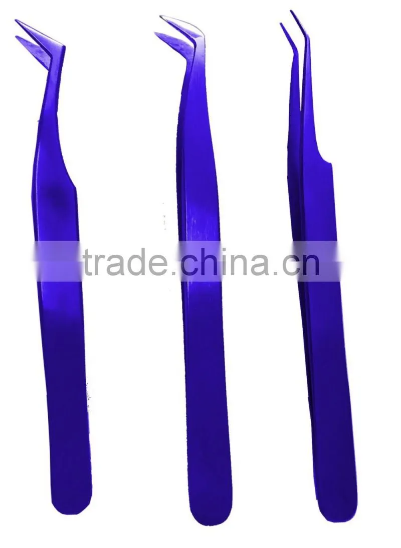 volume eyelash extension tweezers set/ complete set of volume tweezers