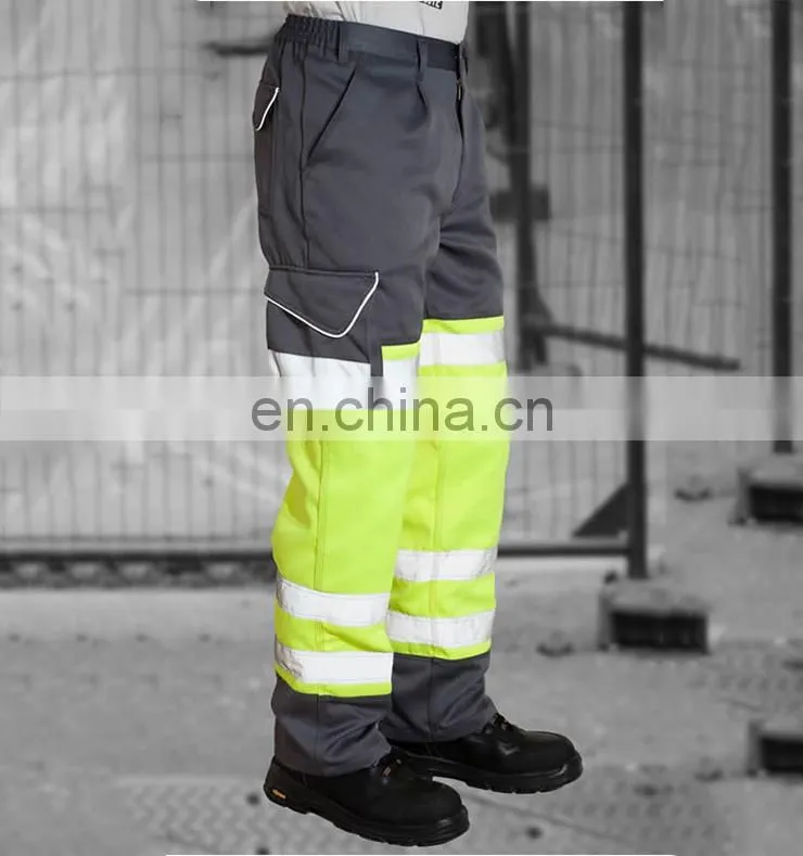 Mens Polyester/Cotton Oil resistant reflective tape Used workwear work pants