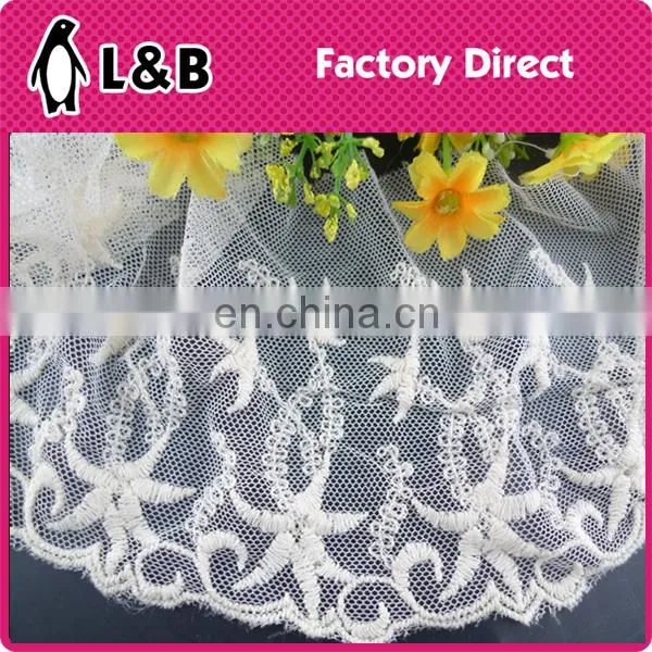wholesale new design embroidery cotton chemical tulle lace