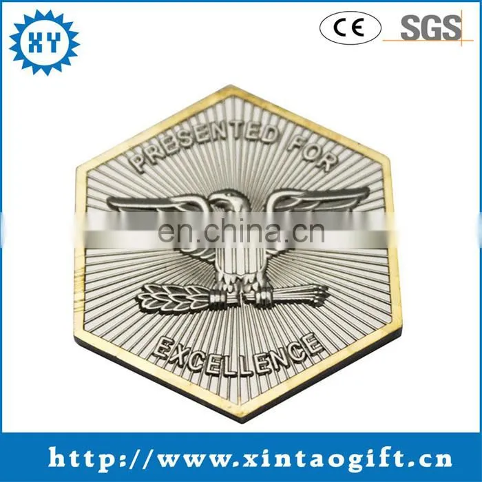 Custom design metal rolled edge souvenir coin