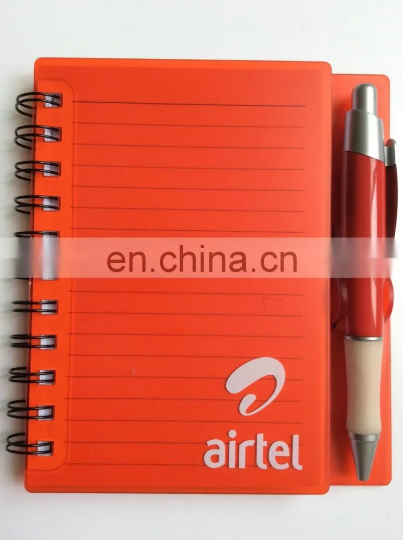 A4/A5 Spiral binding PP notebook with pen