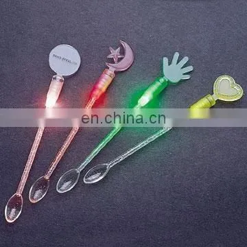 LED drink spoon/Lighted coffee flashing spoon/shining up LED spoon