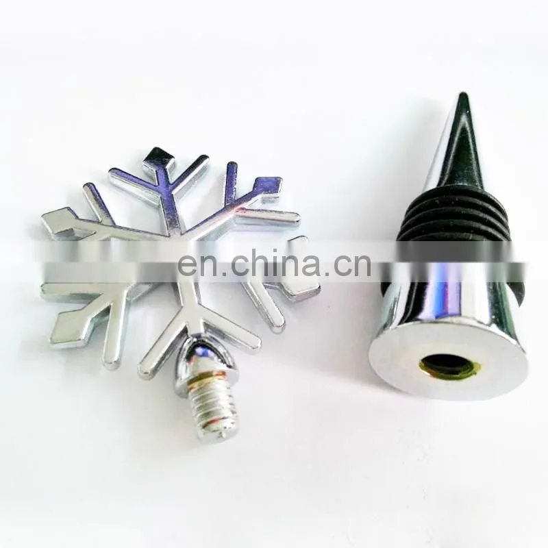 Christmas gift Zinc Alloy Wine Bottle Stopper Snow Shape Wine Bottle Stopper for Wedding Supplies