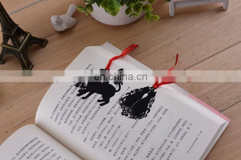 china supplier wedding souvenier cute cat metal bookmark for books custom lovely inspirational bookmark