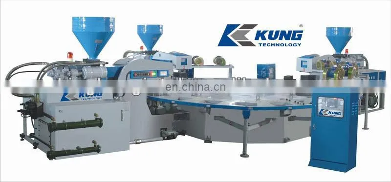 Full-Automatic Type Three-Color Plastic Shoes Injection Moulding Machine