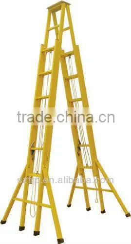 High strength FRP/GRP fiberglass folding ladder
