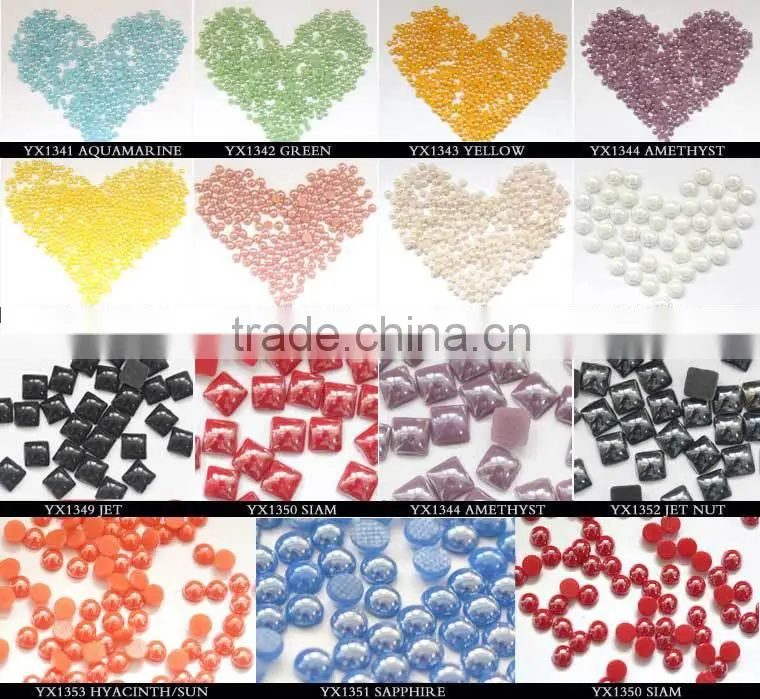0323L White 10 mm ceramic 1000 pcs pearl rhinestone stone,stone pearl rhinestone,hot fix pearl rhinestone stone