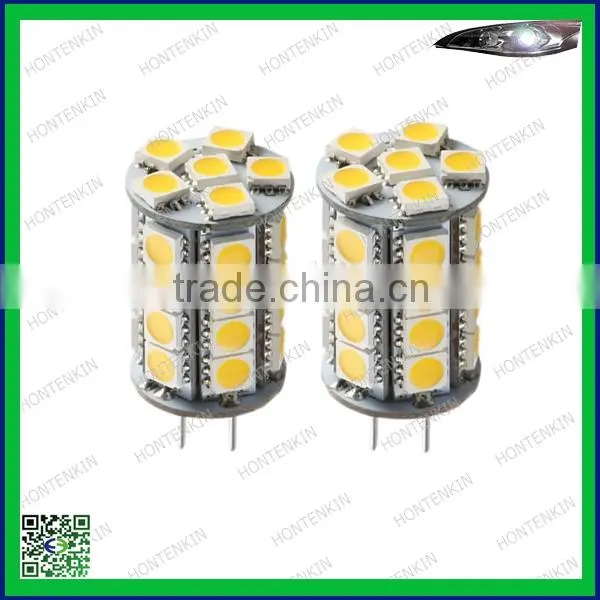 Bi-pin G4 Tower Type 30 LEDs SMD 5050 LED Bulbs Warm White 12V DC