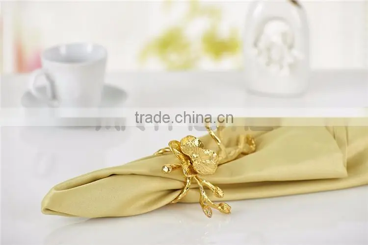 Cheap decorative 2014 Unique fashion Wholesale New design gold napkin rings