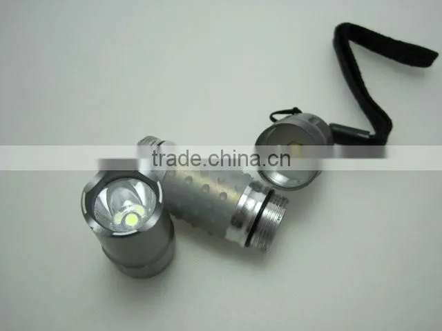 High power pocket straw hat aluminum mini LED flashlight