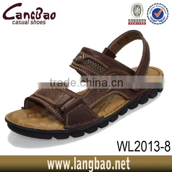 rubber outsole men sandal anti slipper durable leather sandal