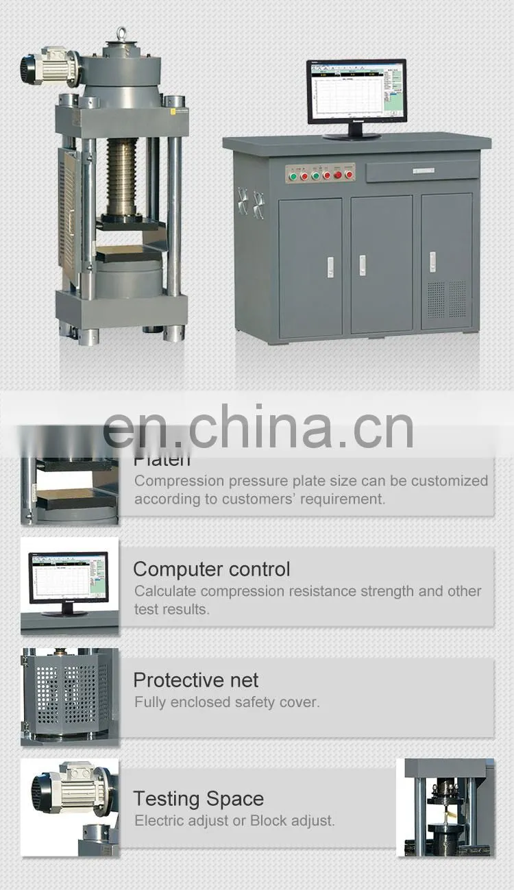 2000/3000kn computer control concrete compression strength testing machine