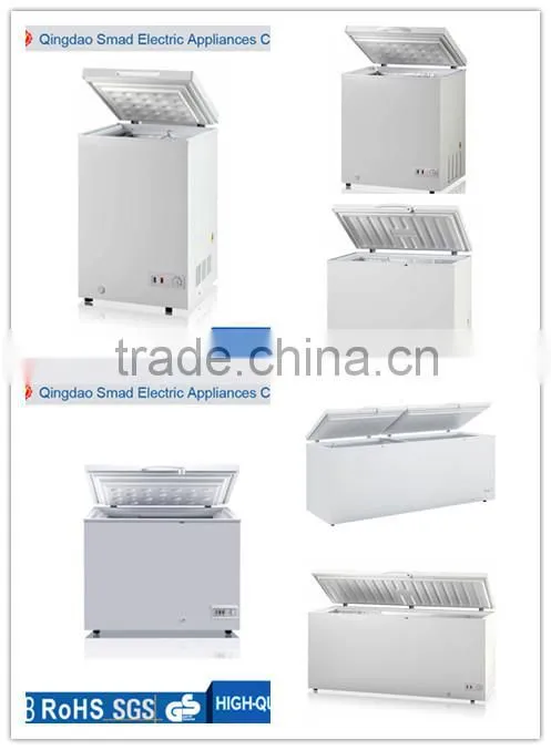 large capacity tropicalized solid foamed door commercial chest freezer