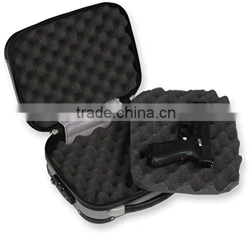 Grey Molded ABS polycarbonate Double Pistol Case,gun travel carrying case