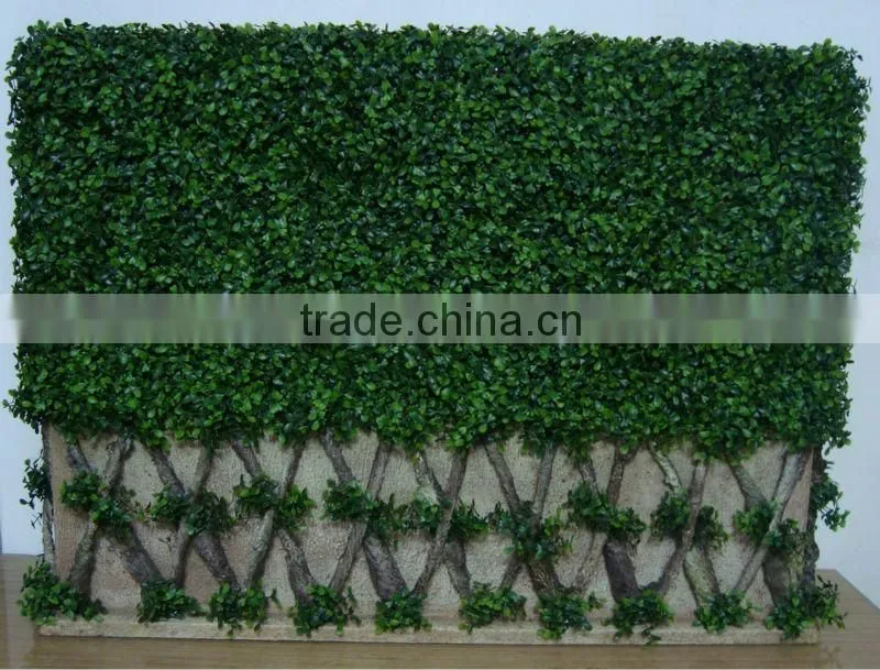 Factory cheap artificial green grass fence artificial grass hedge wholesale