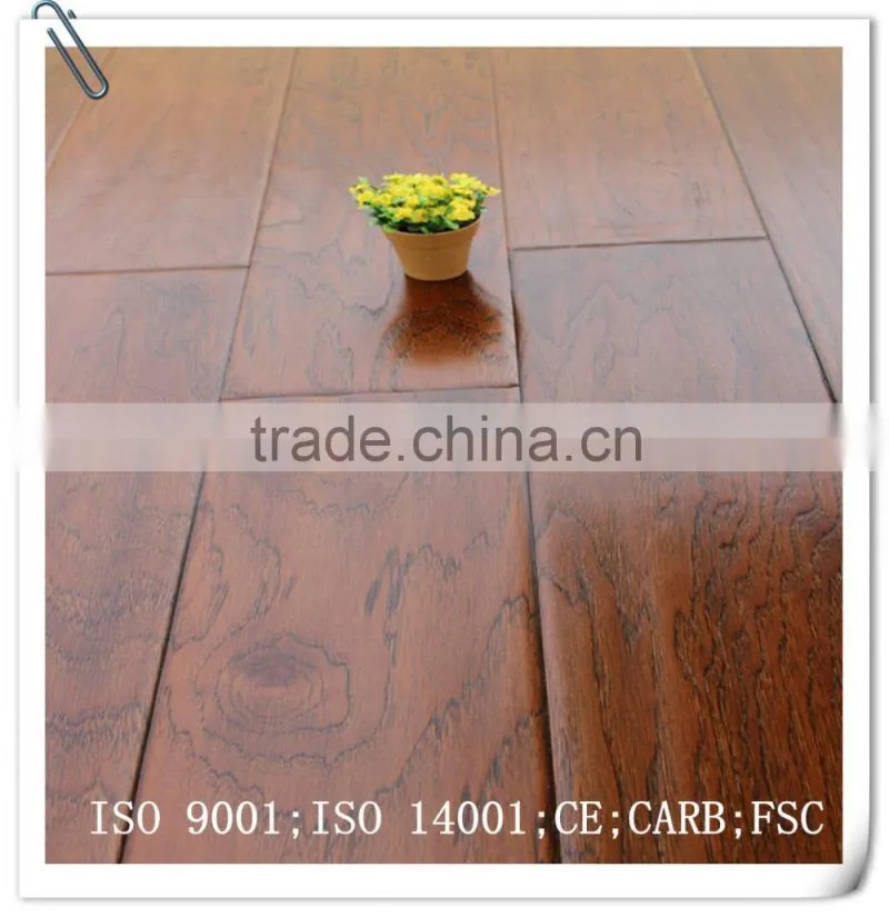 Handscraped Walnut Multilayer Engineered Wood Flooring 7-layer