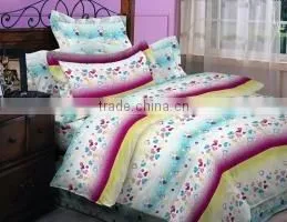Microfiber Reversible Duvet Quilt Cover Fitted Sheet & Pillowcases Beding Set
