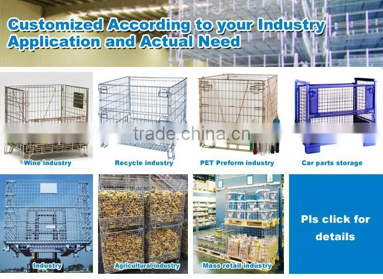 Warehouse stackable wire mesh storage container