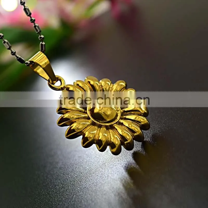 China Jewelry Wholesale Artificial Flowers Custom Pendant Gold