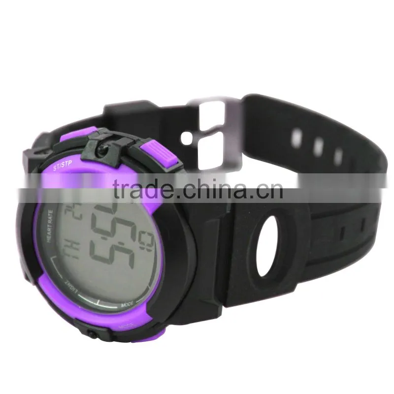 DW166_PU Purple color Digital Rubber Chrono, Timer, Alarm ,health monitor watch