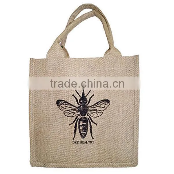 2015 Burlap Bag Jute Tote Bag Wholesale Handbag Jute Bag