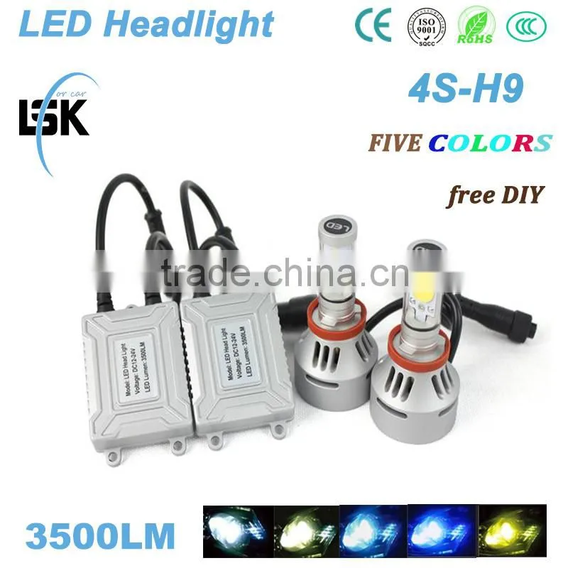 Wholesale 35W 3500LM 4S led headlights 12v-24v h9 fog led headlamp for auto with two years warranty