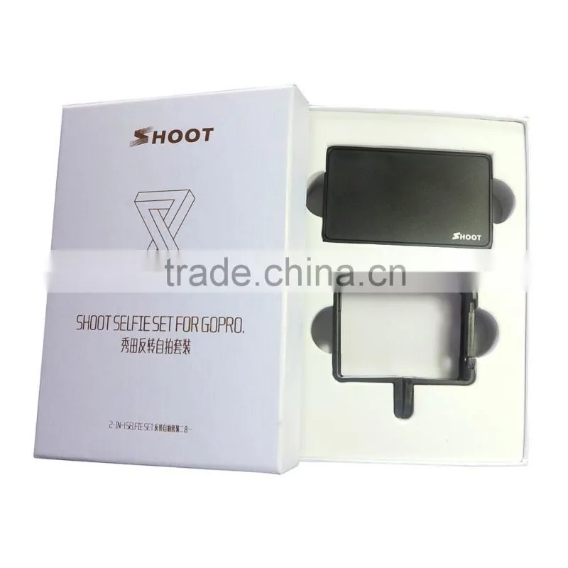 NEW Arrival SHOOT GoPro 2 in 1 GoPro Screen Adapter + GoPro Standard Frame For GoPro Hero 3+ 4 Selfie Adapter