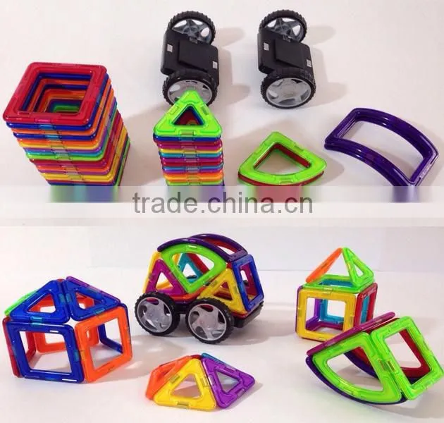 2015 hot magnet toy eductional magnetic building shapes toys