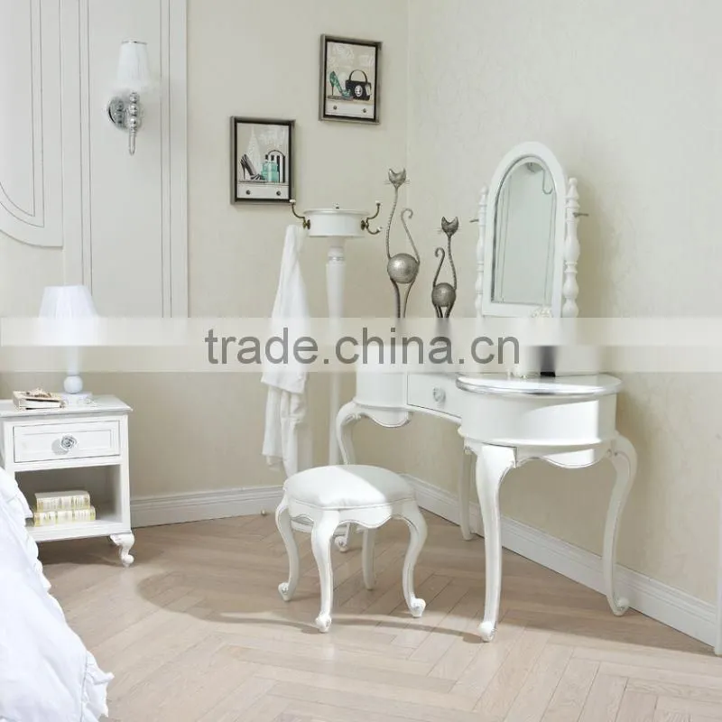 Hot sale kids furniture white color princess design children bedroom furniture set