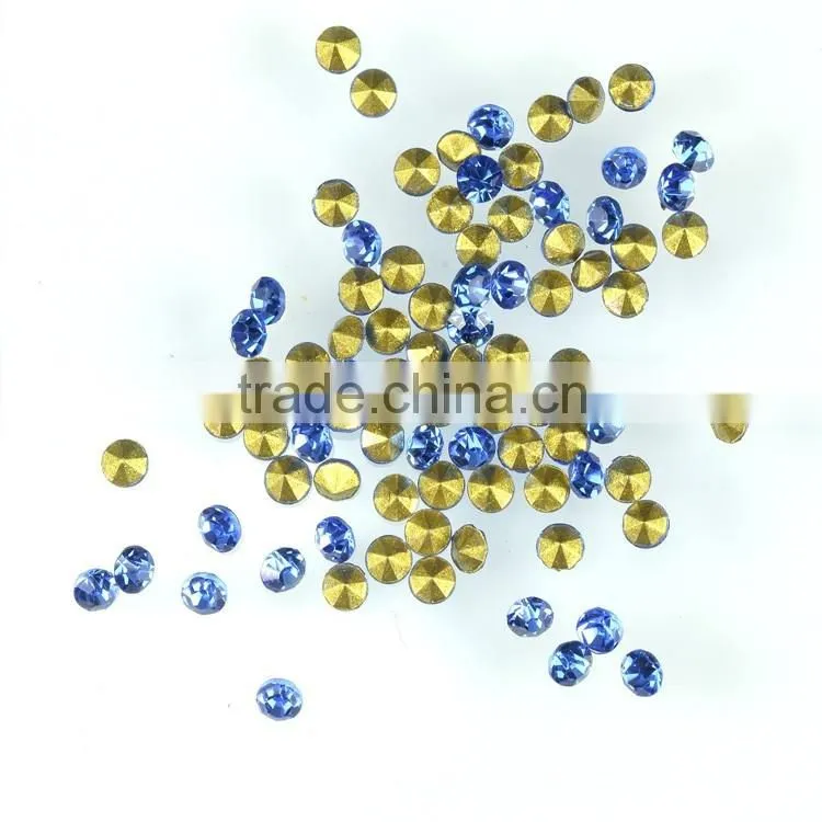 High quality rhinestones pointed back, Light sapphire colour point back crystal, MC chatons for jewelry making