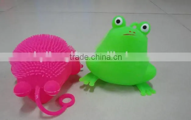 Soft luminous frog toy,light emitting inflatable ball,sports toys for baby