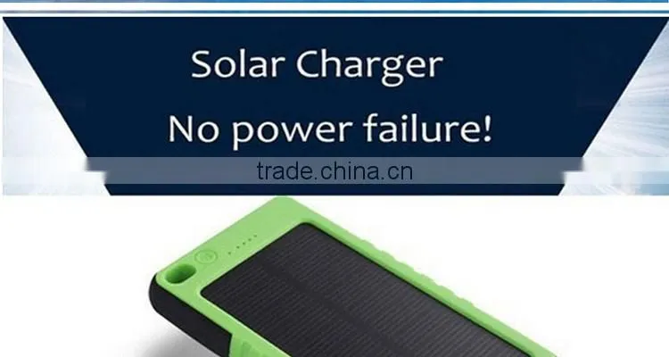 new products portable 8000mAh Solar Power Bank External Battery Mobile Charger For iPhone HTC