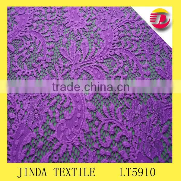 beautiful double color heavy cotton lace fabric by the yard